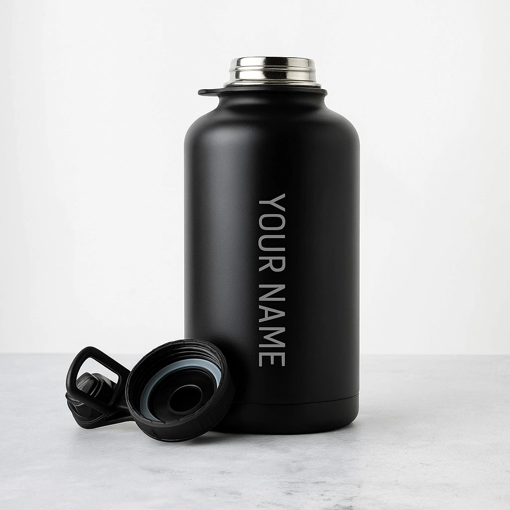 Premium Gympack 2000ml Thermoflasche - Personalisierter Name