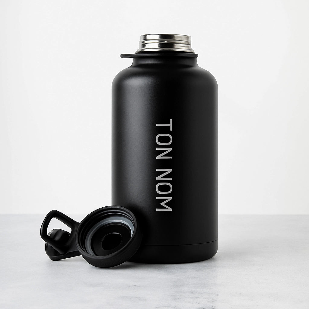 Premium Gympack 2000ml Thermoflasche - Personalisierter Name