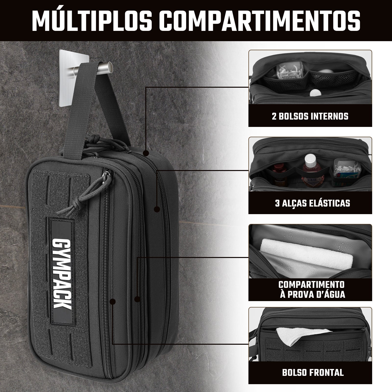 Trousse de toilette attachable Gympack