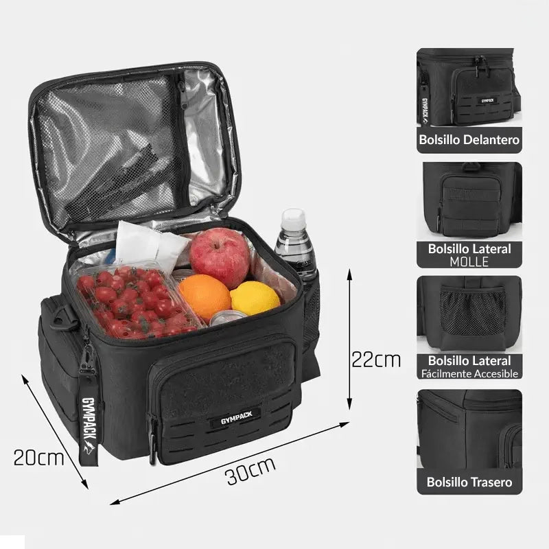13L Gympack Green Thermal Lunch Bag