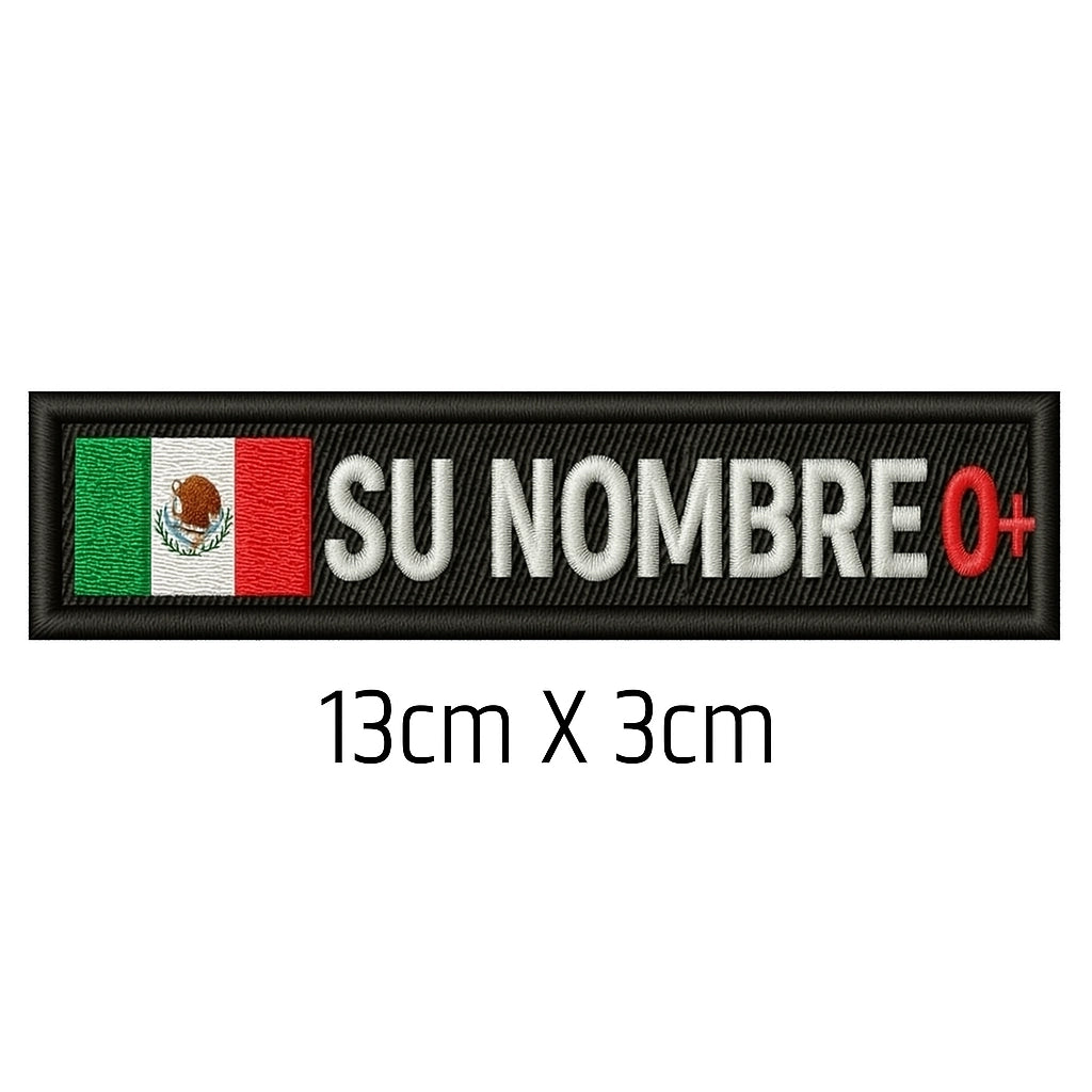 Customizable Mexico Patch + Blood Type