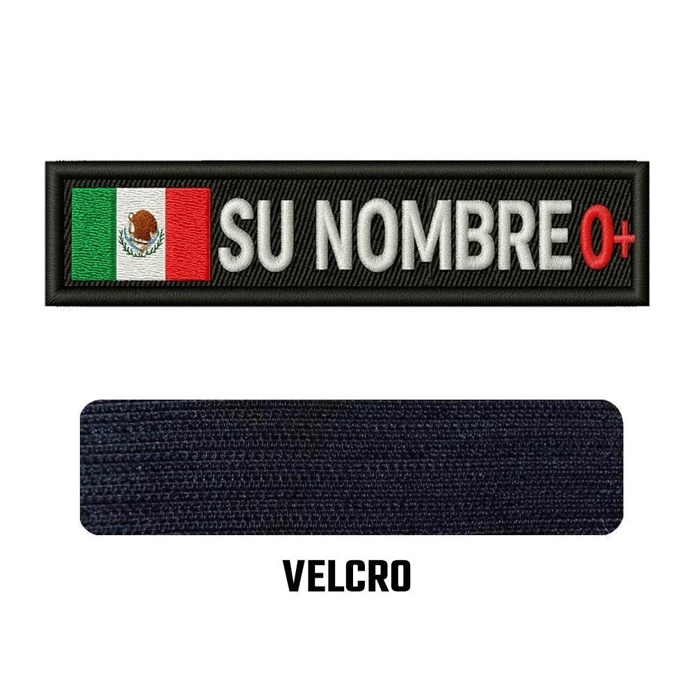 Customizable Mexico Patch + Blood Type