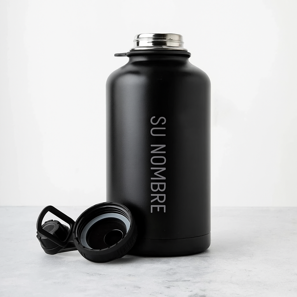Premium Gympack 2000ml Thermoflasche - Personalisierter Name