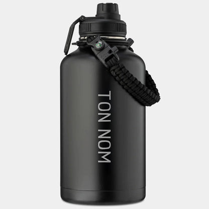 Bouteille isotherme Premium Gympack 2000 ml - Nom personnalisé