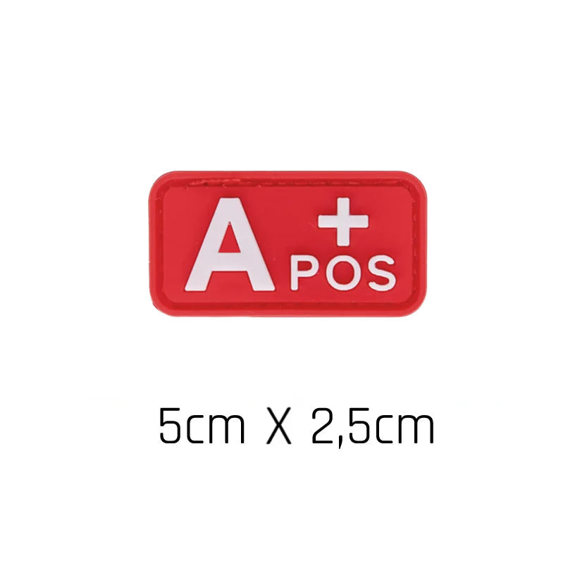 Blutgruppenpflaster (A+, B+, AB+, O+, A-, B-, AB-, O-) Rot