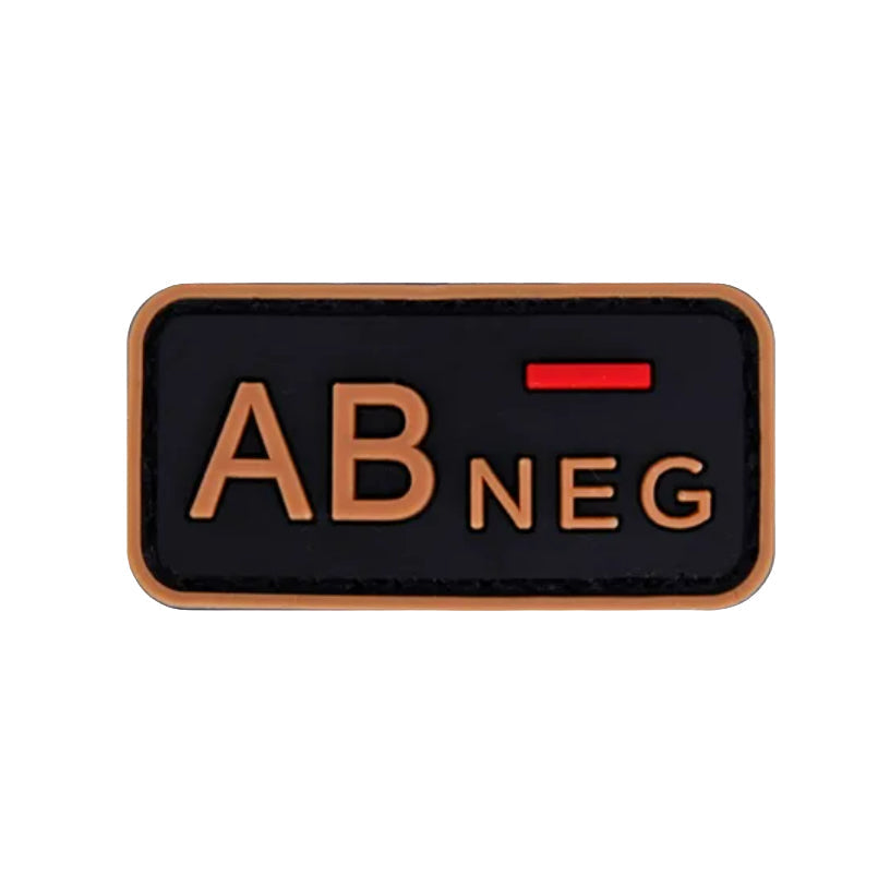 Blutgruppenaufnäher (A+, B+, AB+, O+, A-, B-, AB-, O-) Bronze