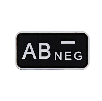 Patch de groupe sanguin (A+, B+, AB+, O+, A-, B-, AB-, O-) Noir