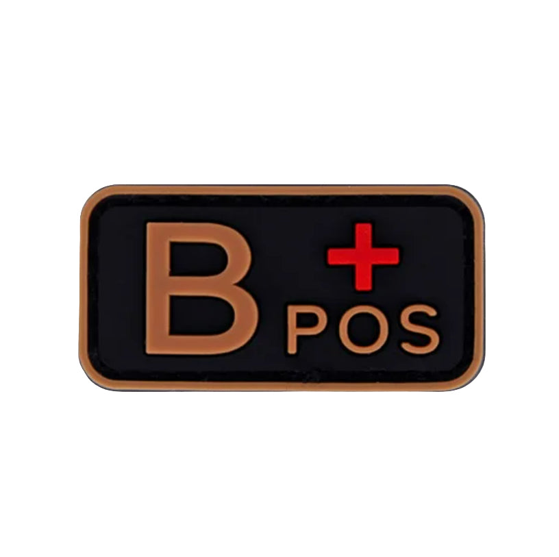 Blutgruppenaufnäher (A+, B+, AB+, O+, A-, B-, AB-, O-) Bronze
