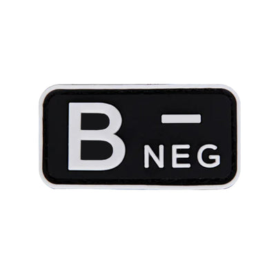 Patch de groupe sanguin (A+, B+, AB+, O+, A-, B-, AB-, O-) Noir