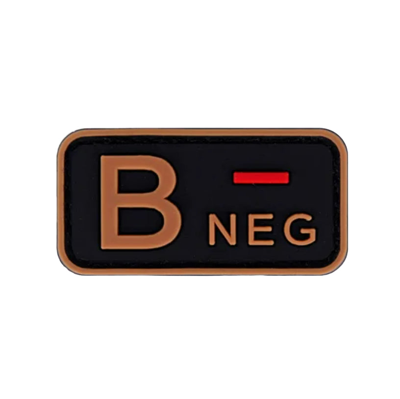 Blutgruppenaufnäher (A+, B+, AB+, O+, A-, B-, AB-, O-) Bronze