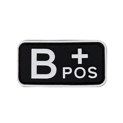 Patch de groupe sanguin (A+, B+, AB+, O+, A-, B-, AB-, O-) Noir