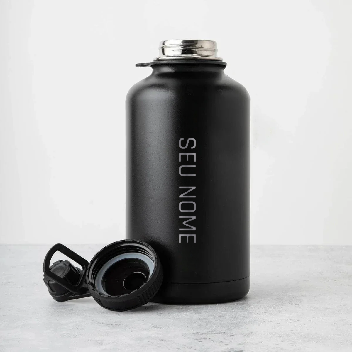 Premium Gympack 2000ml Thermoflasche - Personalisierter Name