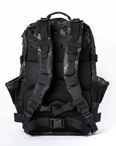 Mochila Gympack Pro 50L Preta Camuflada - Costas acolchoadas e alças