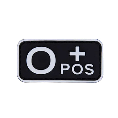 Patch de groupe sanguin (A+, B+, AB+, O+, A-, B-, AB-, O-) Noir