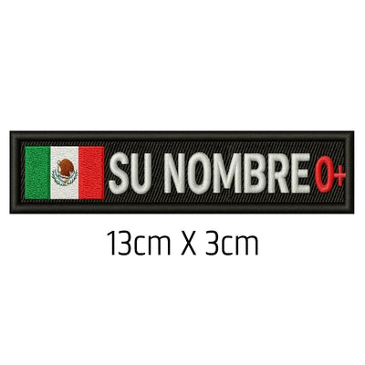 Patch mexicain personnalisable + groupe sanguin