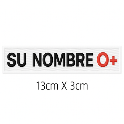 Patch de groupe sanguin blanc personnalisable